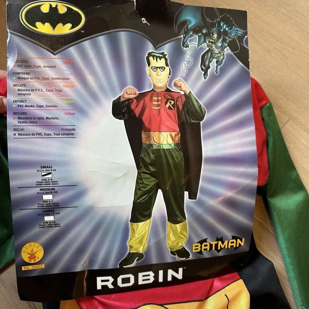 Vintage 1997 DC Comics Rubies ROBIN‎ from Batman Halloween Costume Childs Small